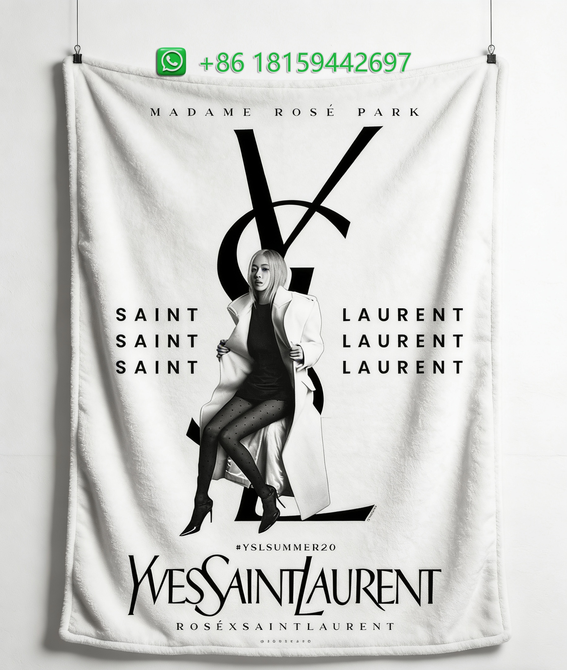 Yves Saint Laurent Throw Blankets